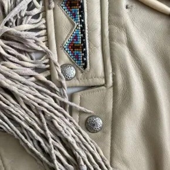 Real 100% Leather Tribe fringe pants festival motorcycle Native American chaps - Picture 11 of 16